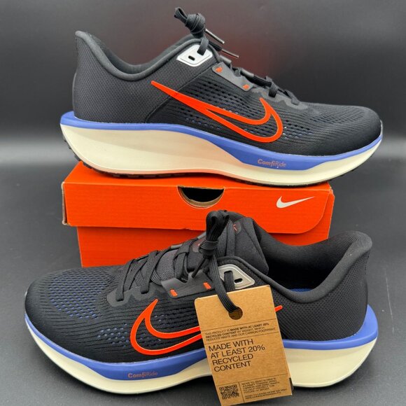 Nike Quest 6 Running Shoe Men's Size 10.5 Black / Hyper Crimson FD6033 - Picture 1 of 10